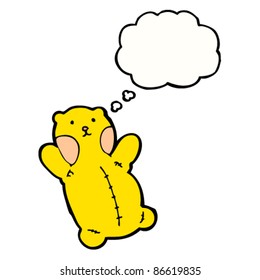 caricatura del oso de peluche amarillo lindo