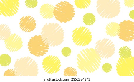 Yellow Polka Dot Vector Pattern