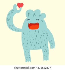 Cute Yeti cartoon doodle