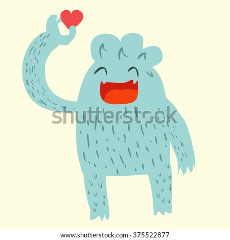 Cute Yeti cartoon doodle
