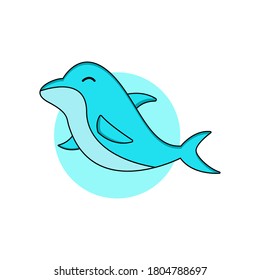 a cute yoga style dolphin