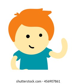 Cute young boy isolated