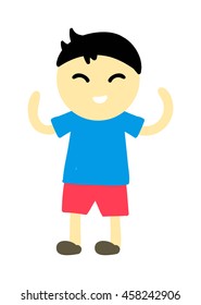 Cute young boy isolated
