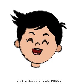 cute young boy kid smile character school child