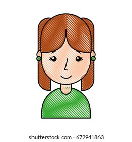 cute young girl avatar character