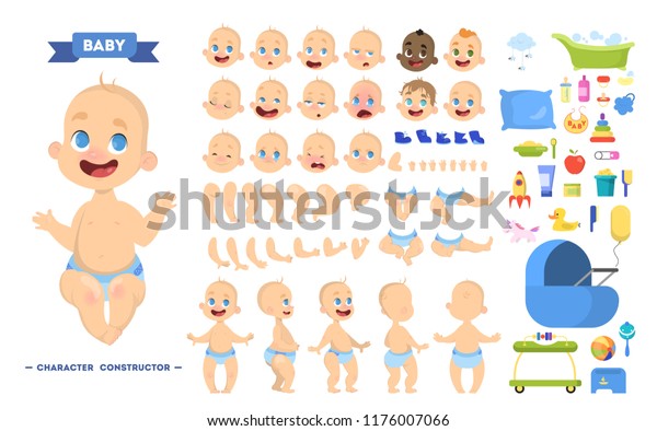 Cute Young Male Baby Boy Character Stock Vector Royalty