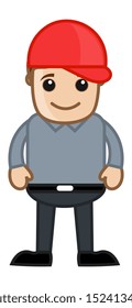 Cute Young Modern Boy - Office Corporate Cartoon People