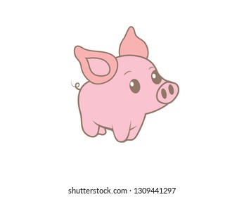 Cute young pig design