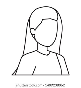 cute young woman avatar character