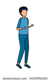 cute young woman avatar character