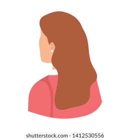 cute young woman back character
