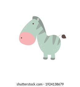 cute zebra animal character design vector template illustration