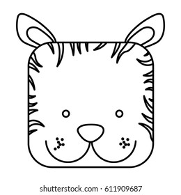cute zebra animal head expression, vector illustration