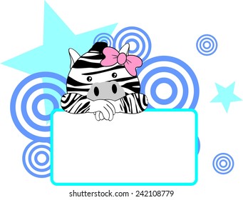 cute zebra baby girl copyspace in vector format very easy to edit
