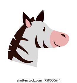 Cute zebra cartoon icon vector illustration graphic design