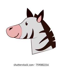 Cute zebra cartoon icon vector illustration graphic design