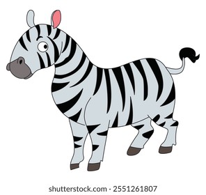 Cute zebra cartoon vector illustration