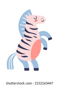 Cute zebra Childish Design. Vector illustration