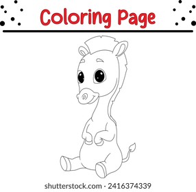 cute zebra Coloring page for kids