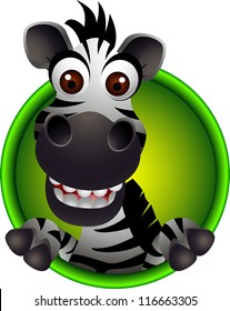 cute zebra head cartoon