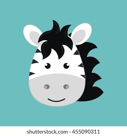 cute zebra isolated icon design, vector illustration  graphic 