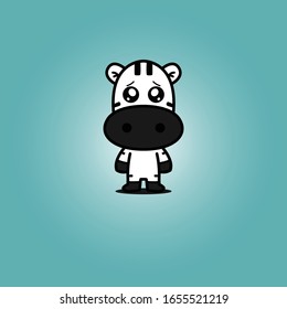 CUTE ZEBRA MASCOT VECTOR DESIGN