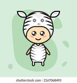 cute zebra mascot vector illustration,