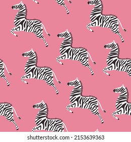 Cute Zebra Safari wild animal seamless pattern vector illustration EPS10 ,Design for fashion , fabric, textile, wallpaper, cover, web , wrapping and all prints