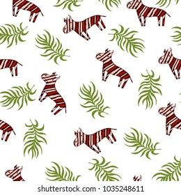 cute zebra seamless pattern