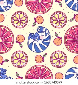 Cute zebra seamless pattern. Clip art vector.