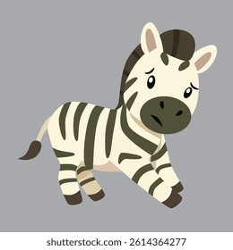 cute zebra with stripes stretching legs