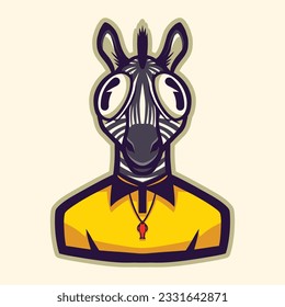 cute zebra umpire character vector