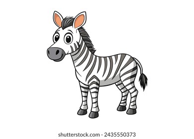 Nette Zebra Vektor-Kunst-Illustration 