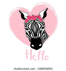 cute zebra vector illustration