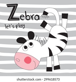 cute zebra vector illustration