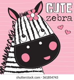 cute zebra vector illustration