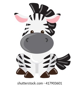 Cute zebra vector illustration