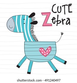 cute zebra vector illustration