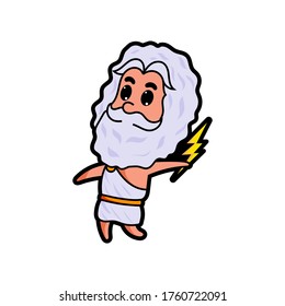 Un Zeus lindo con un trueno