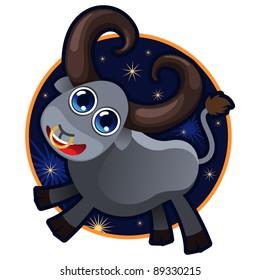 Cute zodiac icons, Taurus