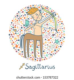 Cute zodiac sign - Sagittarius