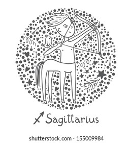 Cute zodiac sign - Sagittarius