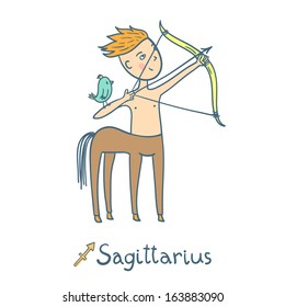 Cute zodiac sign - Sagittarius