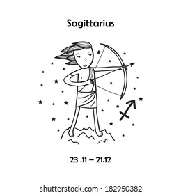 Cute zodiac sign - Sagittarius