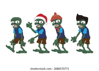 cute zombie cartoon illustration graphic