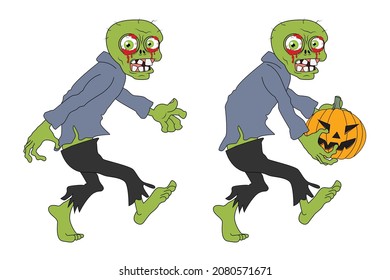 cute zombie cartoon illustration graphic