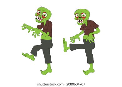 cute zombie cartoon illustration graphic