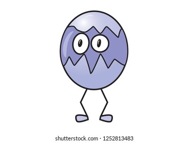 cute zombie in an egg