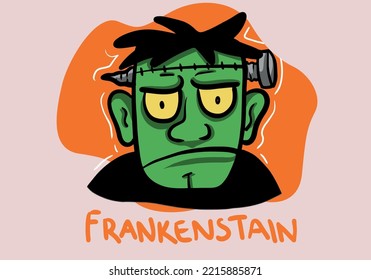 Cute zombie frankestein vector design EPS10