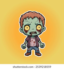 Cute Zombie sticker Collection 01